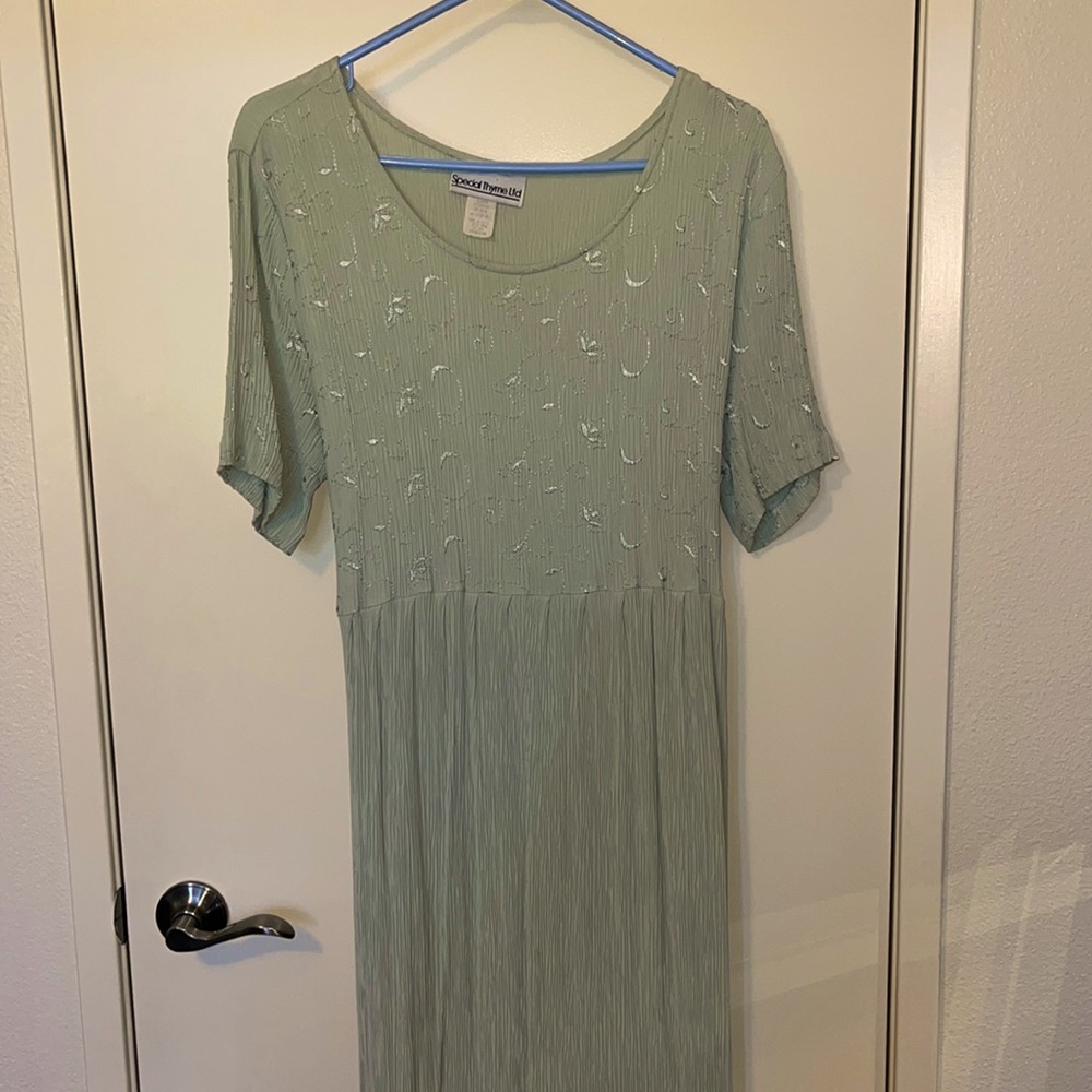 Special Thyme long mint dress